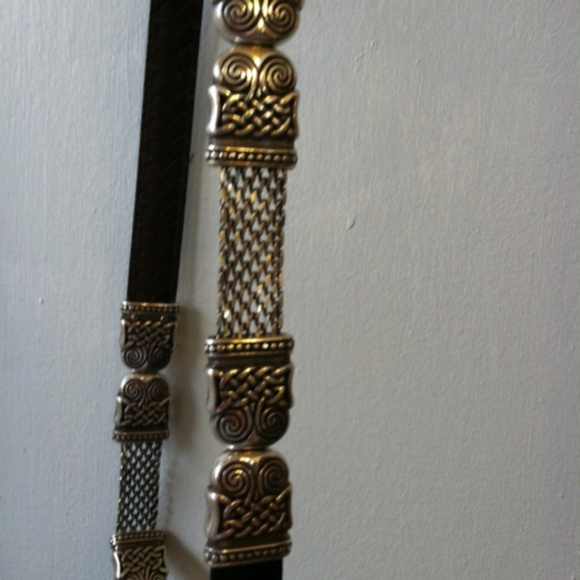Brighton Belt Reversible Black Brown Leather M  L